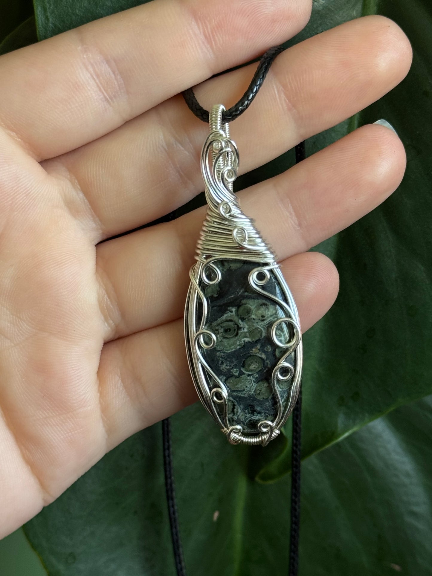 kambaba jasper pendant