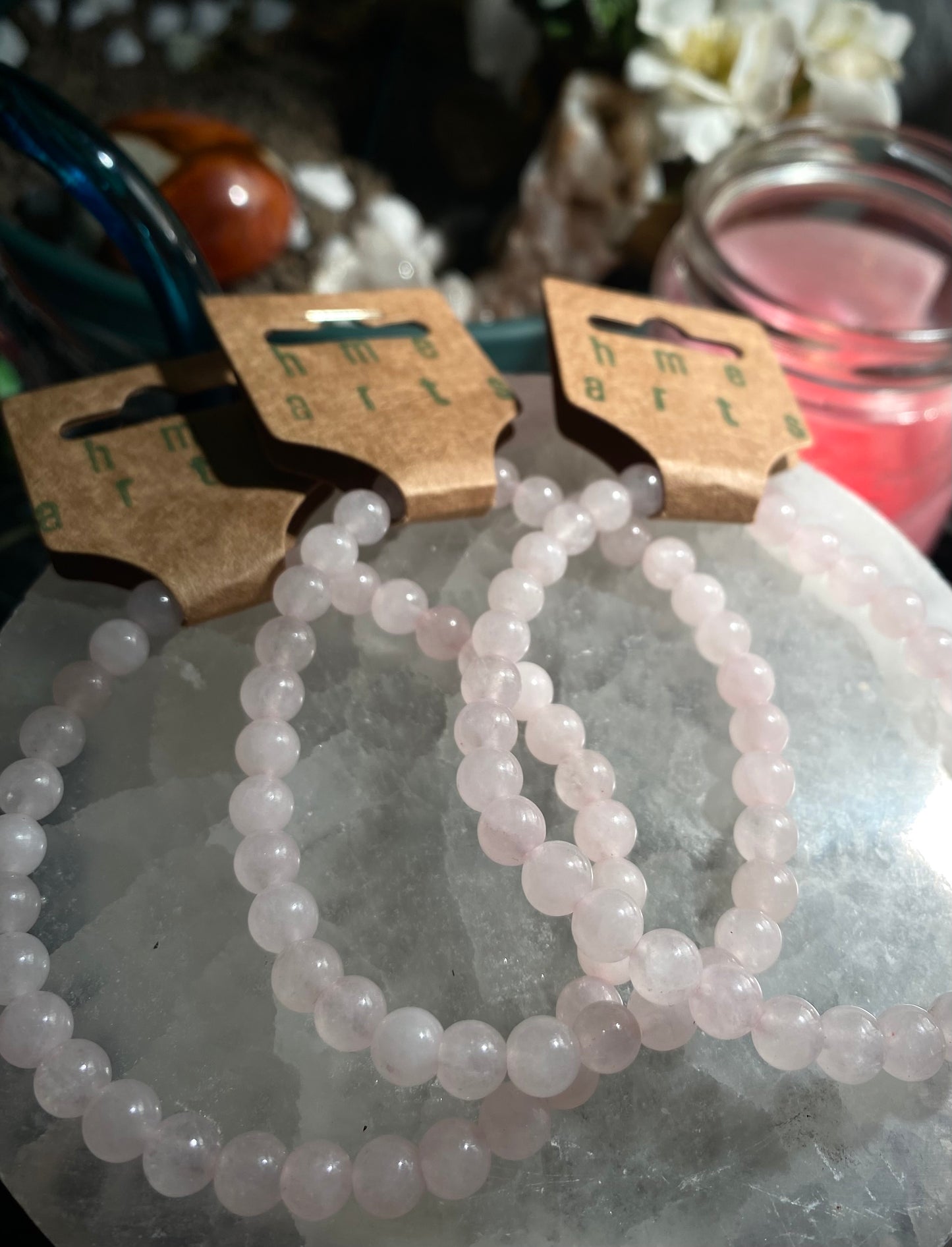 simple rose quartz bracelet