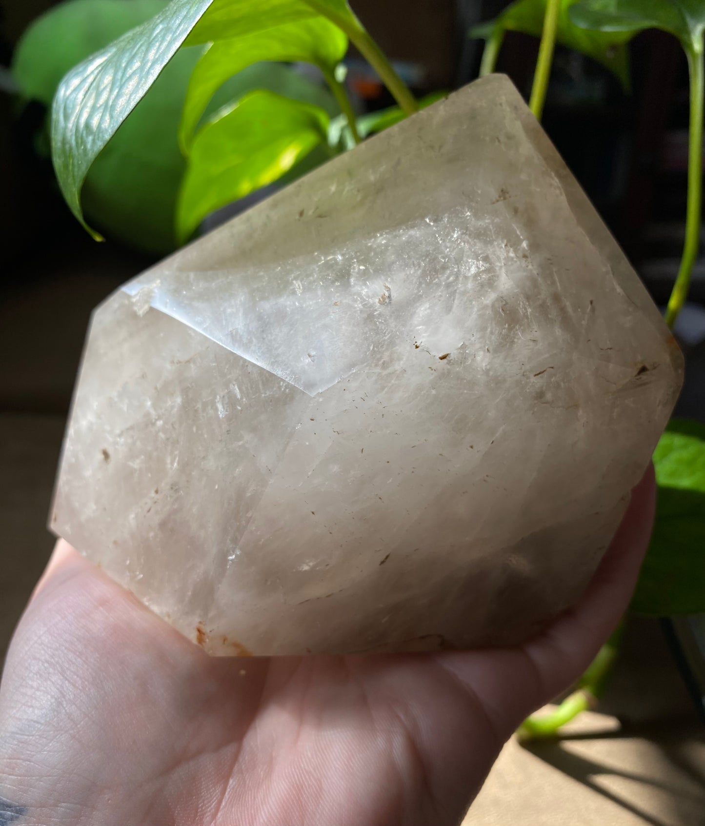 XL smokey quartz/amethyst chunky tower