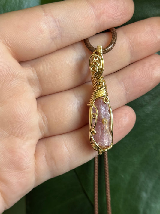 pink tourmaline pendant