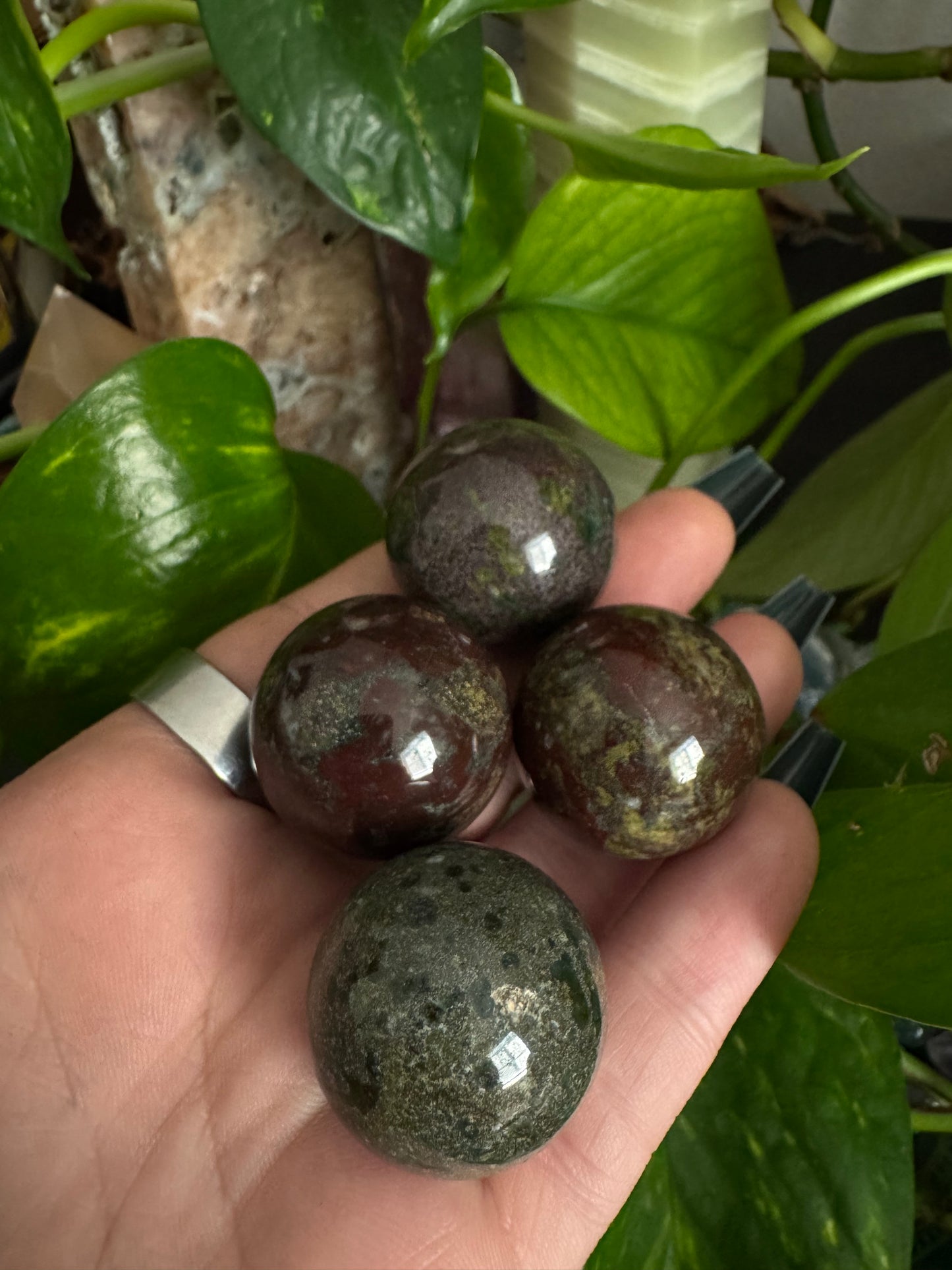 mini bloodstone sphere