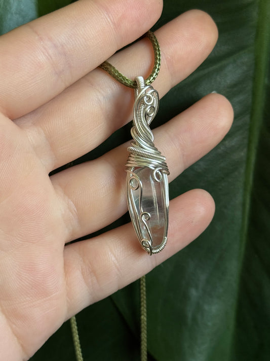 rainbow fluorite pendant