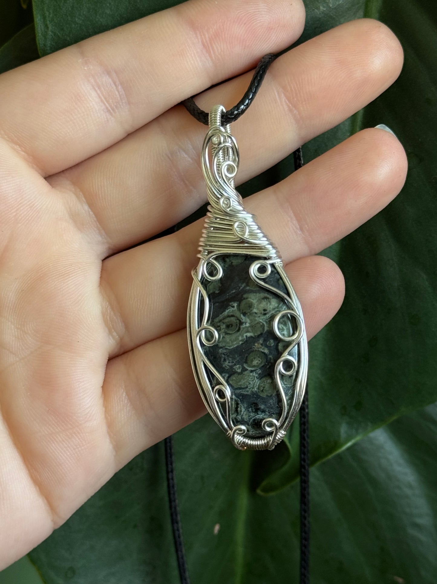 kambaba jasper pendant