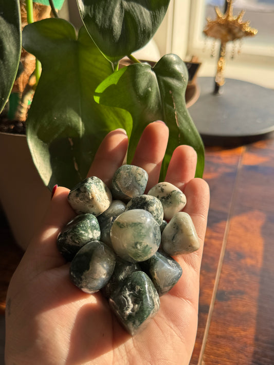 Moss Agate Tumble