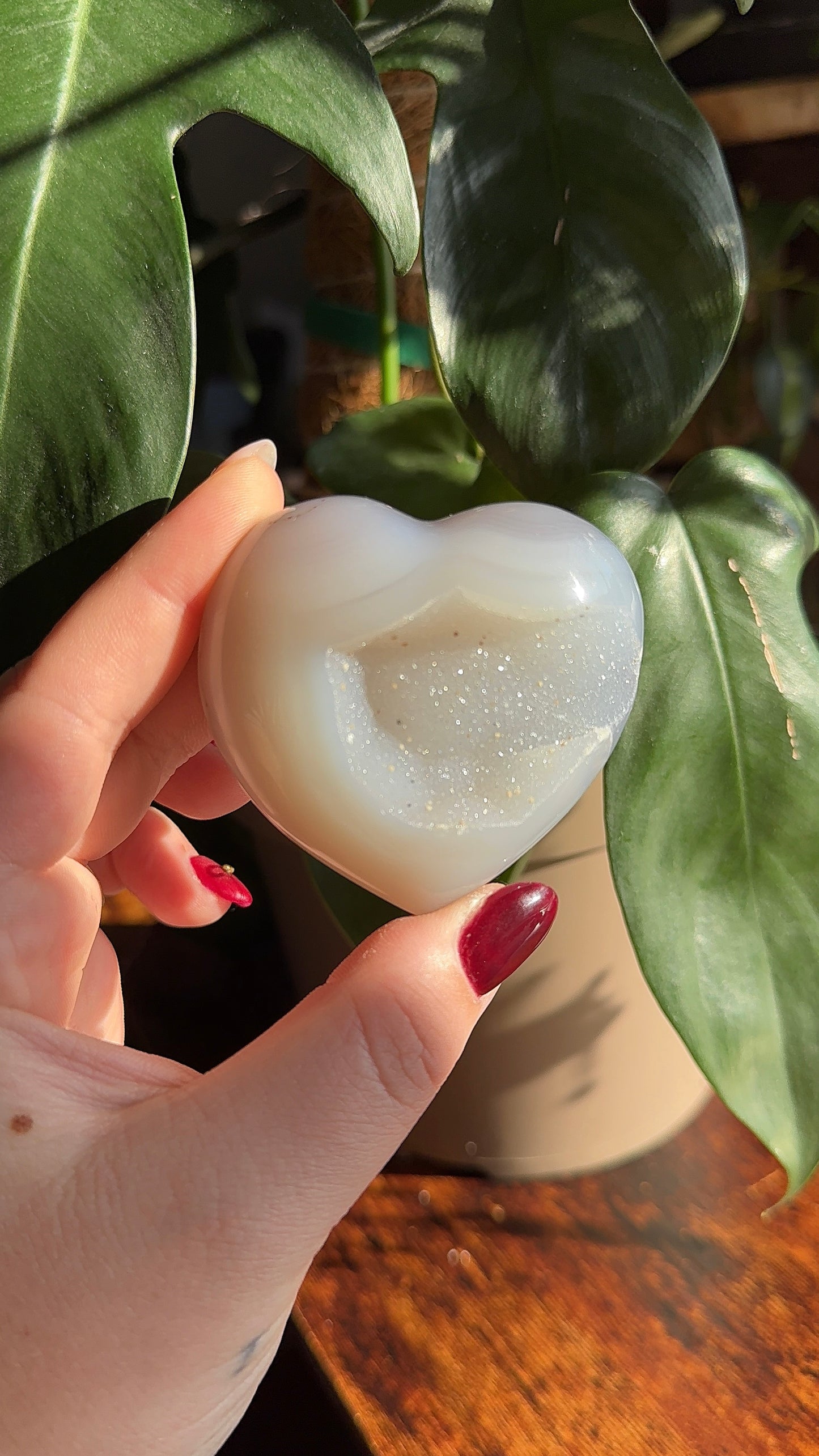 Druzy Agate Heart