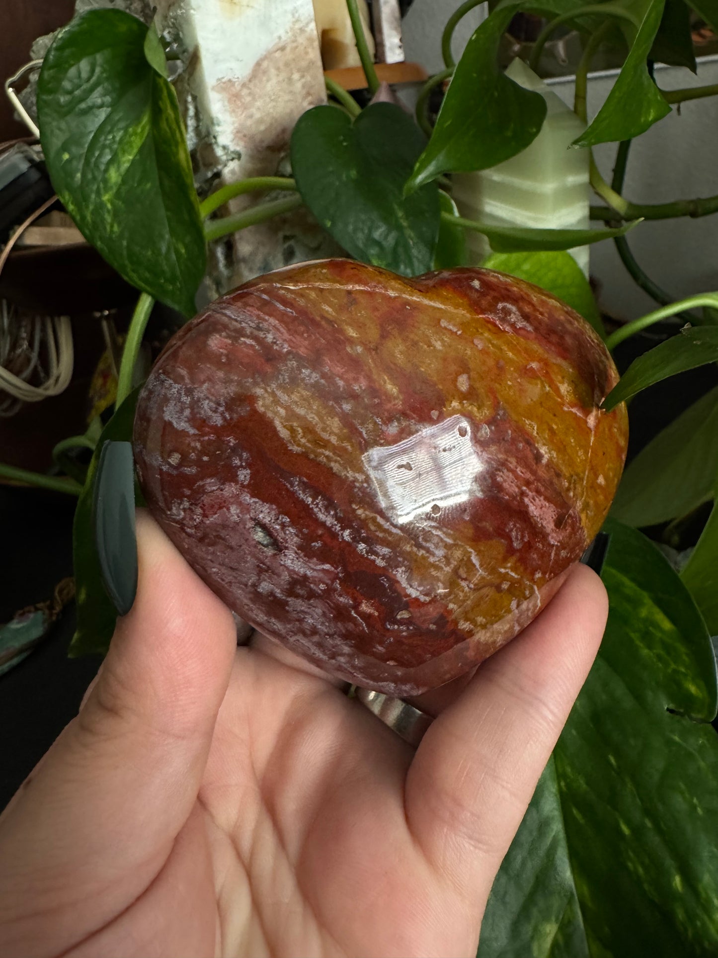 large puffy jasper heart