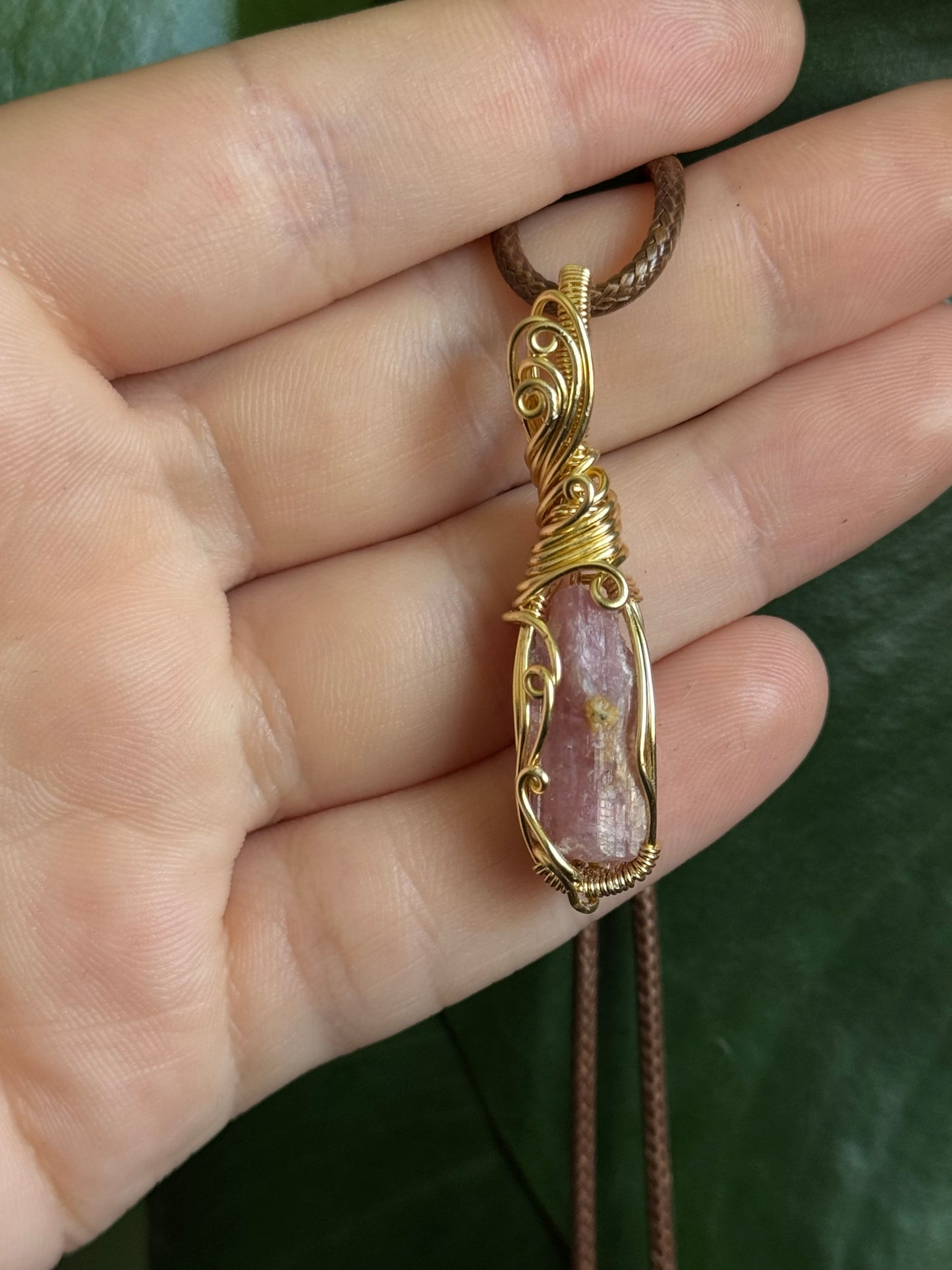 pink tourmaline pendant
