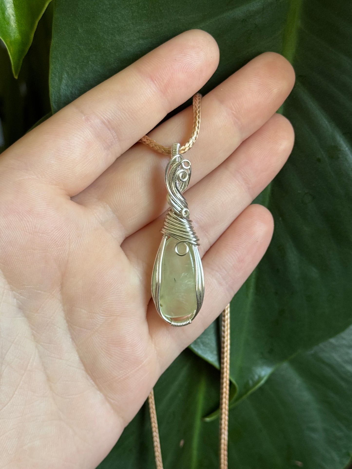 green fluorite pendant