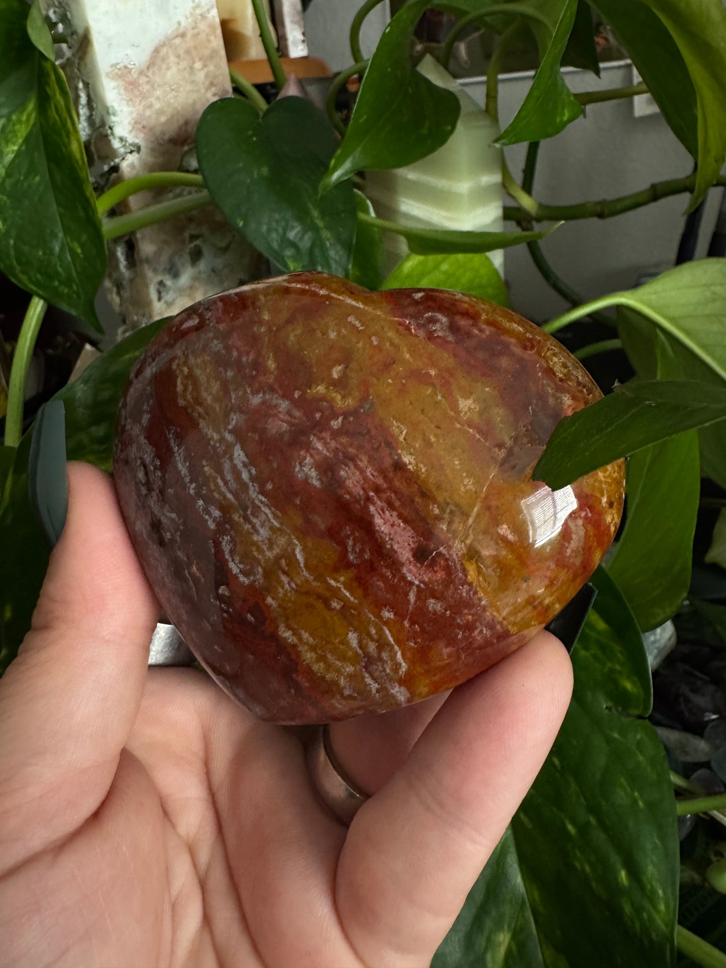 large puffy jasper heart