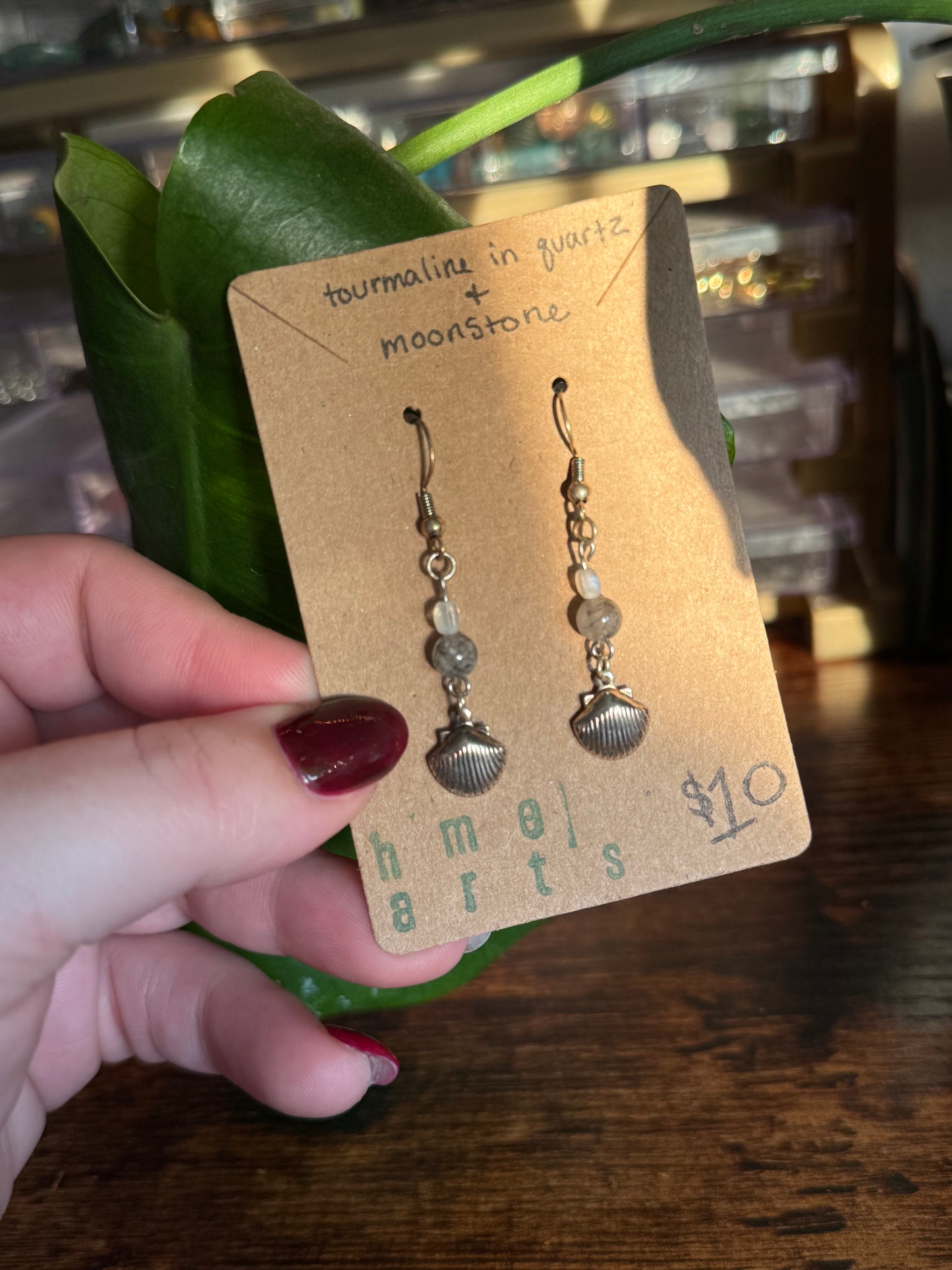 Tourmaline Quartz & Moonstone Earrings