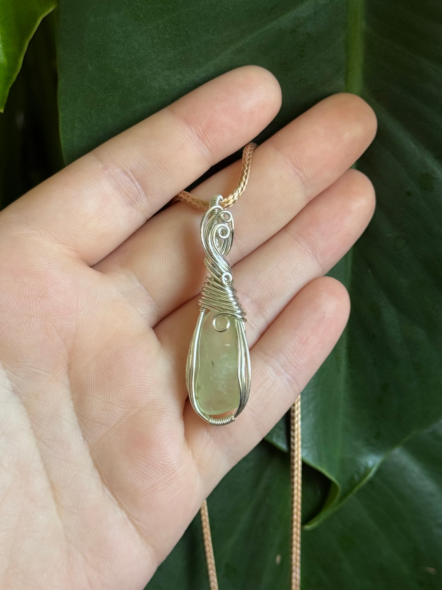 green fluorite pendant
