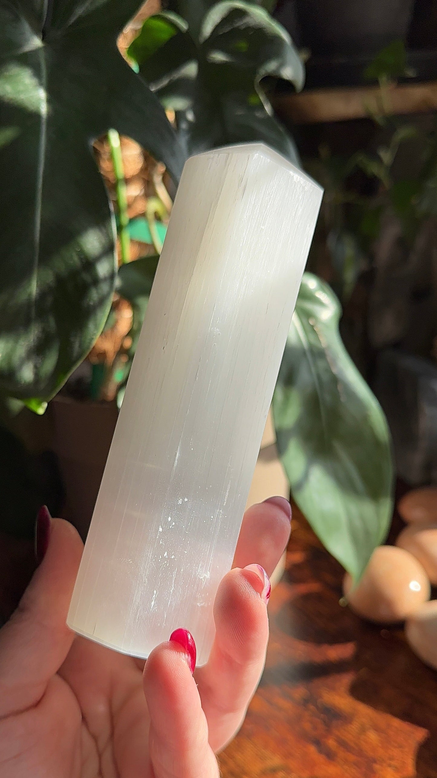 Selenite Tower (6 Sided)