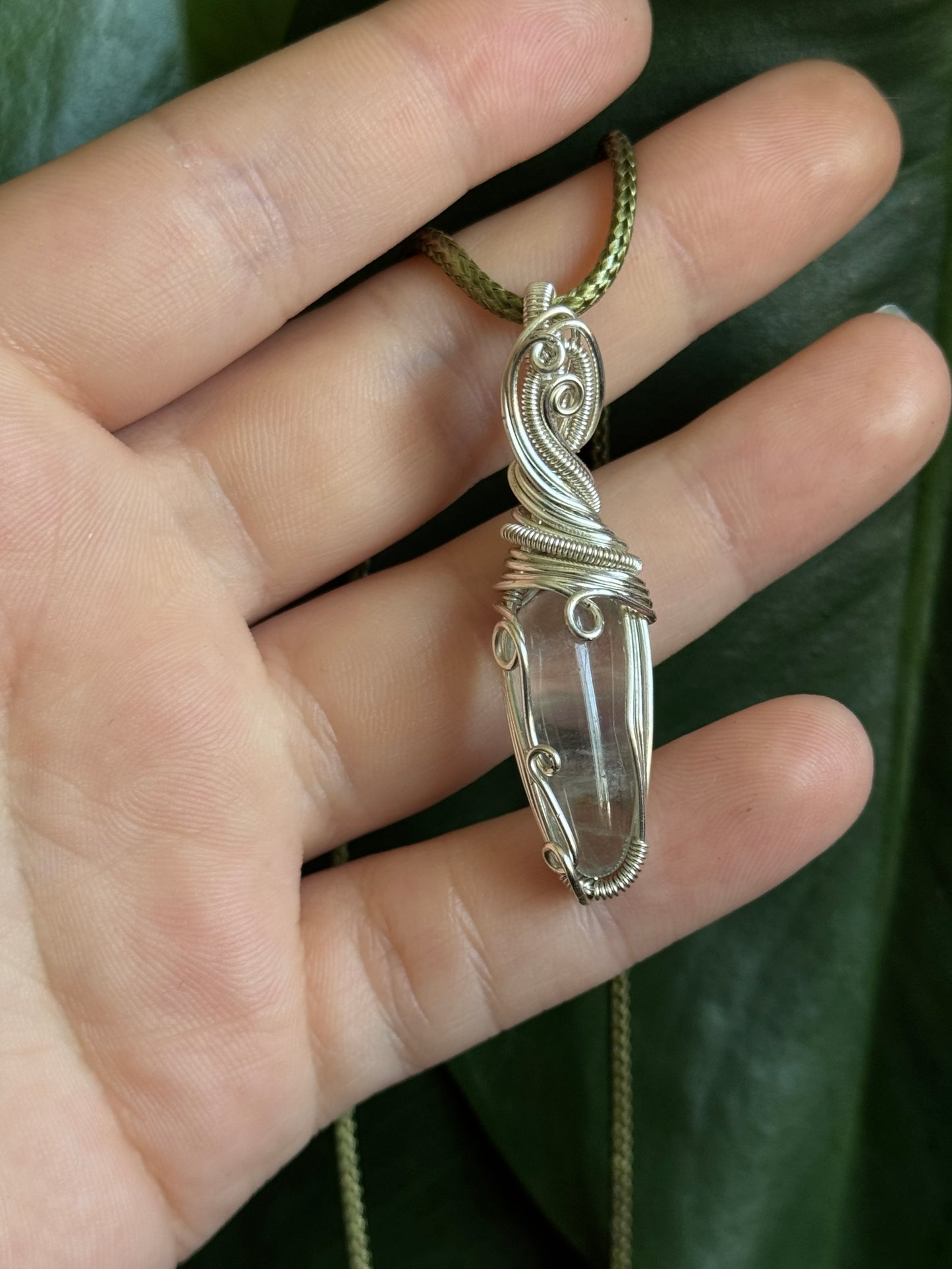 rainbow fluorite pendant